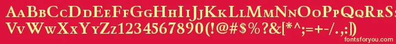 WinthorpescBold Font – Yellow Fonts on Red Background