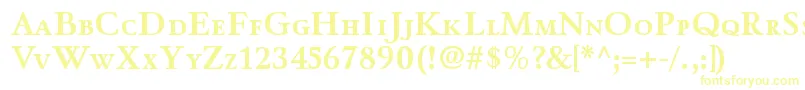 WinthorpescBold-Schriftart – Gelbe Schriften auf weißem Hintergrund