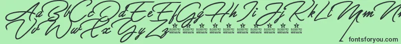GreatDayBoldPersonalUse Font – Black Fonts on Green Background