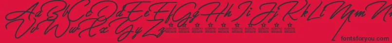 GreatDayBoldPersonalUse Font – Black Fonts on Red Background