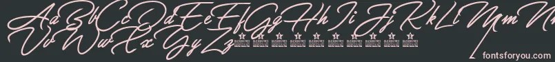 GreatDayBoldPersonalUse Font – Pink Fonts on Black Background
