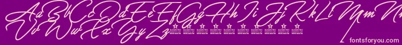 fuente GreatDayBoldPersonalUse – Fuentes Rosadas Sobre Fondo Morado