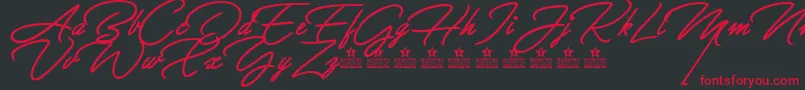 GreatDayBoldPersonalUse Font – Red Fonts on Black Background