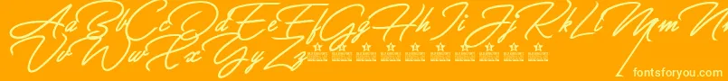 fuente GreatDayBoldPersonalUse – Fuentes Amarillas Sobre Fondo Naranja