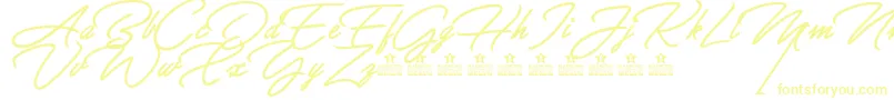 GreatDayBoldPersonalUse Font – Yellow Fonts on White Background