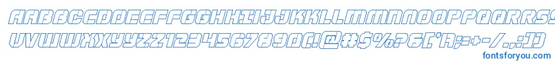 Supersubmarineoutital Font – Blue Fonts on White Background