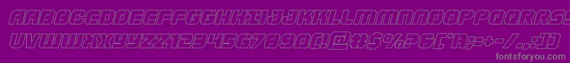 Supersubmarineoutital Font – Gray Fonts on Purple Background