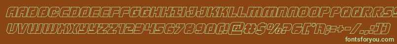 Supersubmarineoutital Font – Green Fonts on Brown Background