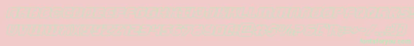 Supersubmarineoutital Font – Green Fonts on Pink Background