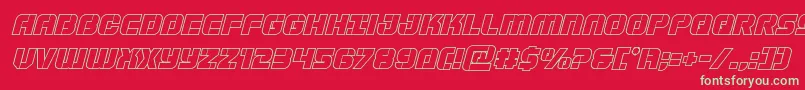 Шрифт Supersubmarineoutital – зелёные шрифты на красном фоне