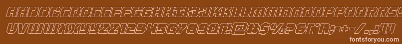 Supersubmarineoutital Font – Pink Fonts on Brown Background