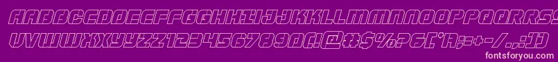 Supersubmarineoutital Font – Pink Fonts on Purple Background