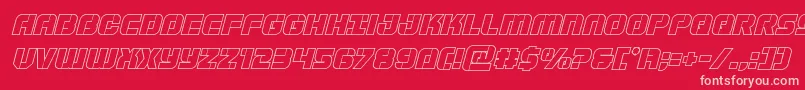 Supersubmarineoutital Font – Pink Fonts on Red Background