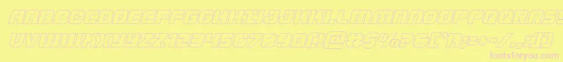 Supersubmarineoutital Font – Pink Fonts on Yellow Background