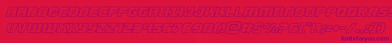 Supersubmarineoutital Font – Purple Fonts on Red Background