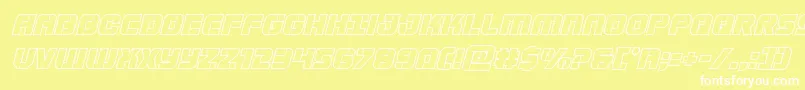 Supersubmarineoutital Font – White Fonts on Yellow Background