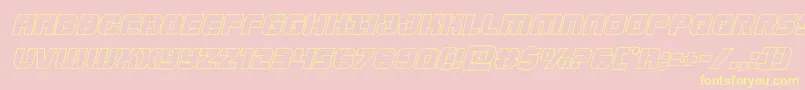 Supersubmarineoutital Font – Yellow Fonts on Pink Background