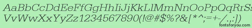 UrwegyptiennetligextwidOblique Font – Black Fonts on Green Background