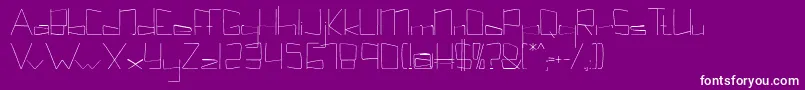 Kuppelcondensekuppel Font – White Fonts on Purple Background