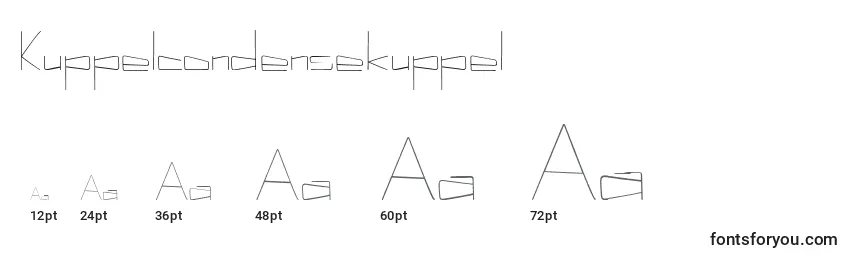 Kuppelcondensekuppel Font Sizes