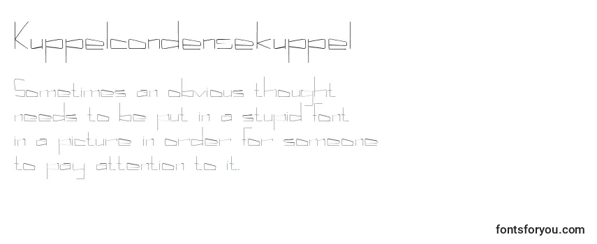 Review of the Kuppelcondensekuppel Font