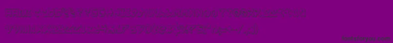 YamaMotoCondensed3D Font – Black Fonts on Purple Background