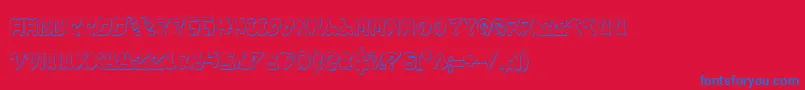 YamaMotoCondensed3D-fontti – siniset fontit punaisella taustalla