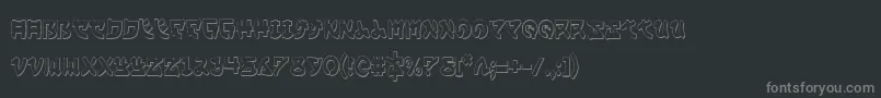 fuente YamaMotoCondensed3D – Fuentes Grises Sobre Fondo Negro