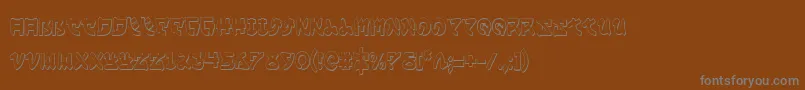 fuente YamaMotoCondensed3D – Fuentes Grises Sobre Fondo Marrón