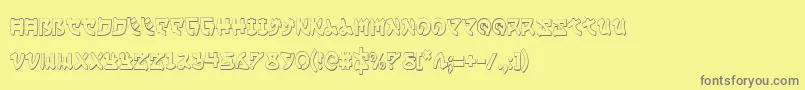fuente YamaMotoCondensed3D – Fuentes Grises Sobre Fondo Amarillo