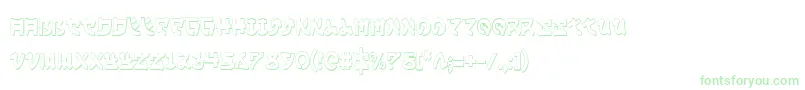YamaMotoCondensed3D-Schriftart – Grüne Schriften auf weißem Hintergrund