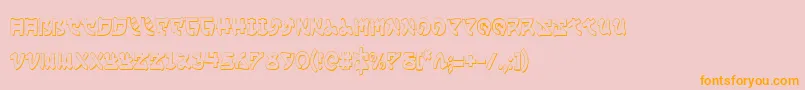 YamaMotoCondensed3D Font – Orange Fonts on Pink Background