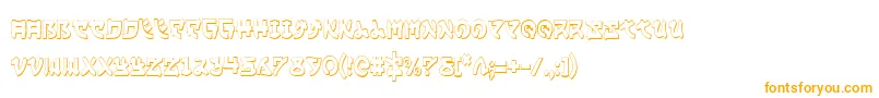 フォントYamaMotoCondensed3D – オレンジのフォント