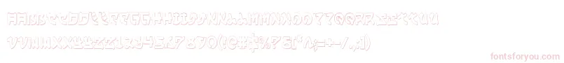 YamaMotoCondensed3D-fontti – vaaleanpunaiset fontit valkoisella taustalla