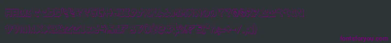 フォントYamaMotoCondensed3D – 黒い背景に紫のフォント