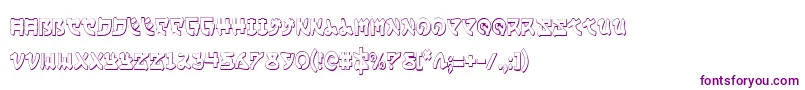 YamaMotoCondensed3D-fontti – violetit fontit valkoisella taustalla
