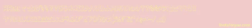 fuente YamaMotoCondensed3D – Fuentes Amarillas Sobre Fondo Rosa