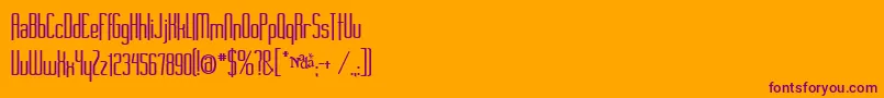 Long Cool Mother Font – Purple Fonts on Orange Background