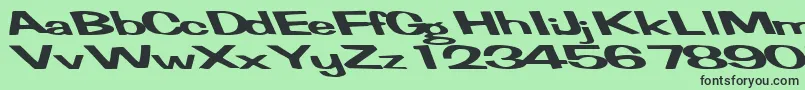 FertilemindplusRegularTtext Font – Black Fonts on Green Background