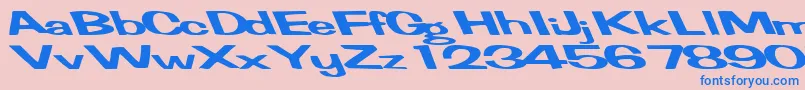 FertilemindplusRegularTtext Font – Blue Fonts on Pink Background