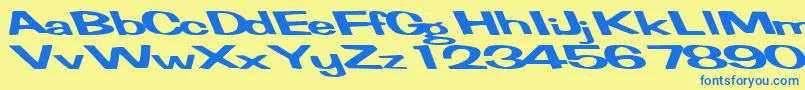 FertilemindplusRegularTtext Font – Blue Fonts on Yellow Background