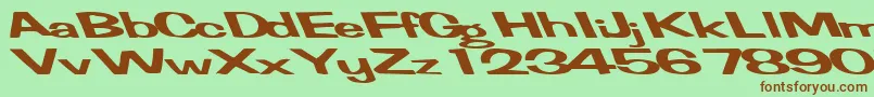 FertilemindplusRegularTtext Font – Brown Fonts on Green Background