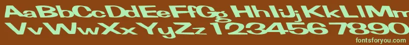 FertilemindplusRegularTtext Font – Green Fonts on Brown Background