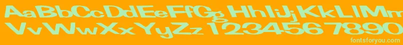 FertilemindplusRegularTtext Font – Green Fonts on Orange Background