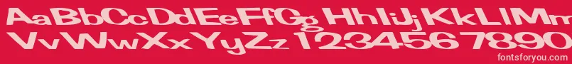 FertilemindplusRegularTtext Font – Pink Fonts on Red Background