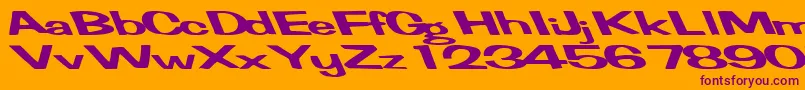 FertilemindplusRegularTtext Font – Purple Fonts on Orange Background