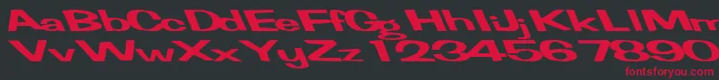 FertilemindplusRegularTtext Font – Red Fonts on Black Background