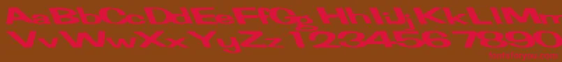 FertilemindplusRegularTtext Font – Red Fonts on Brown Background