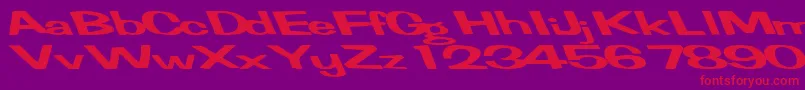 FertilemindplusRegularTtext Font – Red Fonts on Purple Background