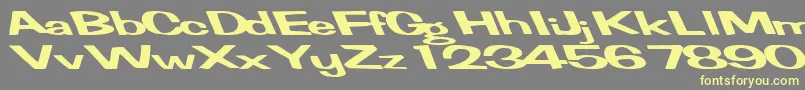 FertilemindplusRegularTtext Font – Yellow Fonts on Gray Background